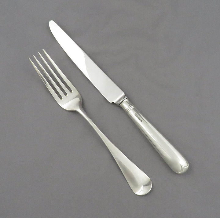 Victorian Old English Silver Flatware Service