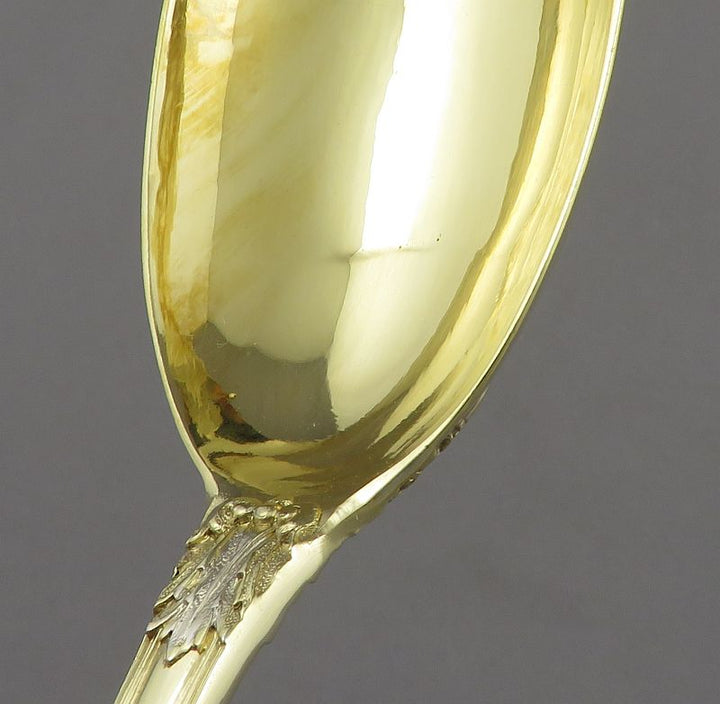 Bacchinalian Silver Gilt Dessert Serving Set