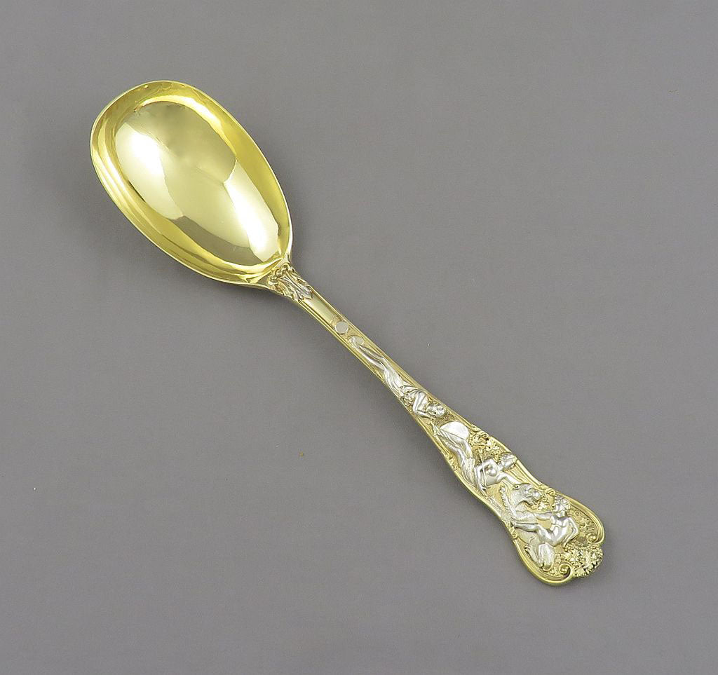 Bacchinalian Silver Gilt Dessert Serving Set