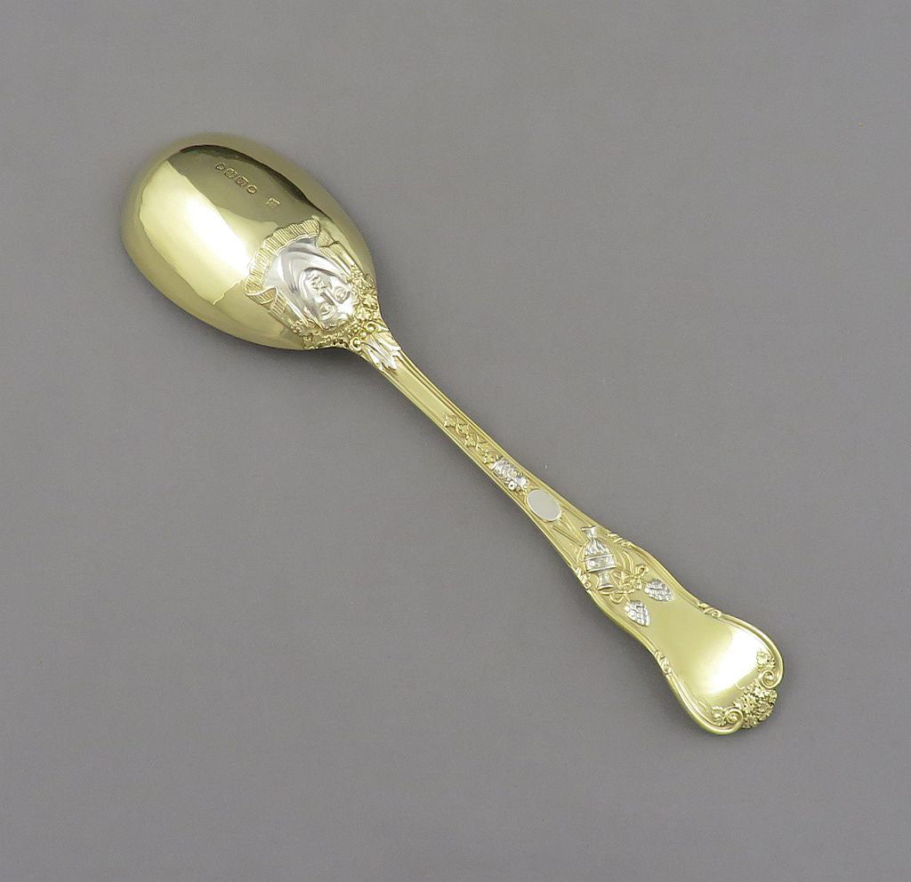 Bacchinalian Silver Gilt Dessert Serving Set
