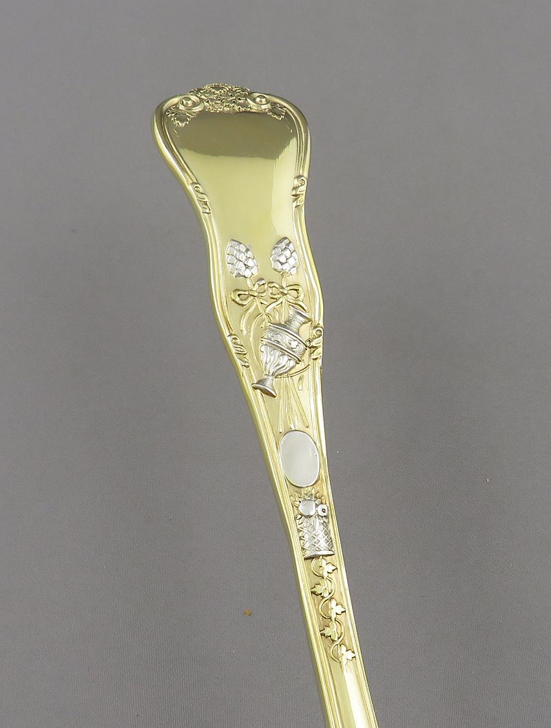 Bacchinalian Silver Gilt Dessert Serving Set