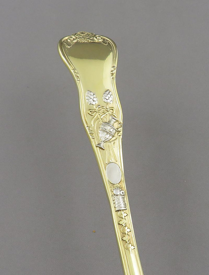 Bacchinalian Silver Gilt Dessert Serving Set