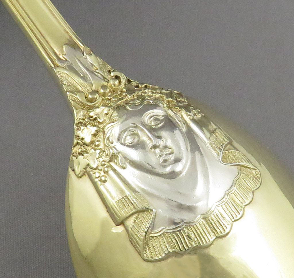 Bacchinalian Silver Gilt Dessert Serving Set