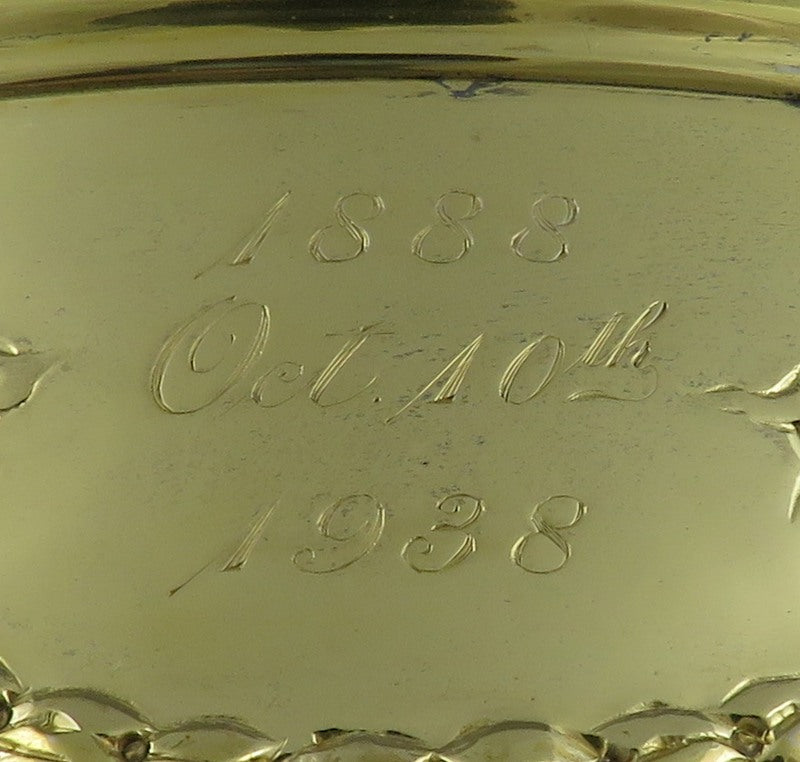 A Victorian sterling silver-gilt bowl by Charles Stuart Harris, hallmarked London 1885. 