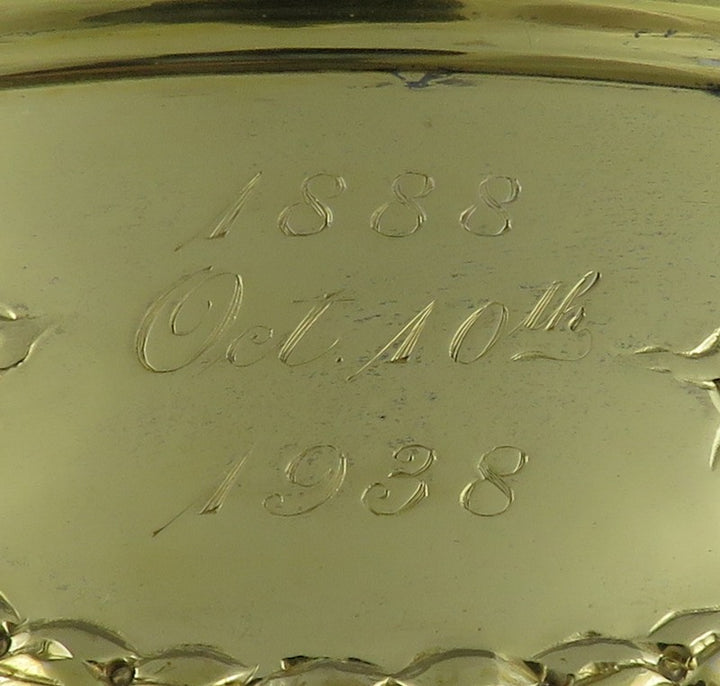 A Victorian sterling silver-gilt bowl by Charles Stuart Harris, hallmarked London 1885. 