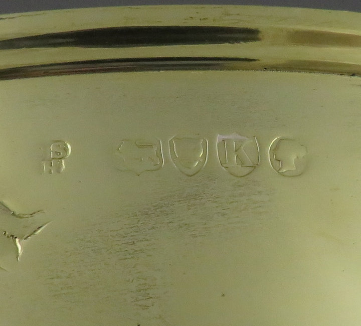 A Victorian sterling silver-gilt bowl by Charles Stuart Harris, hallmarked London 1885. 