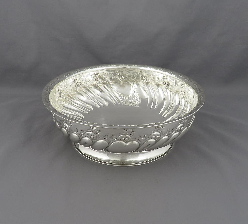 Victorian Sterling Silver Rose Bowl - JH Tee Antiques