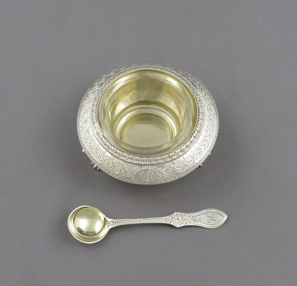 Set of Four Victorian Sterling Silver Salts