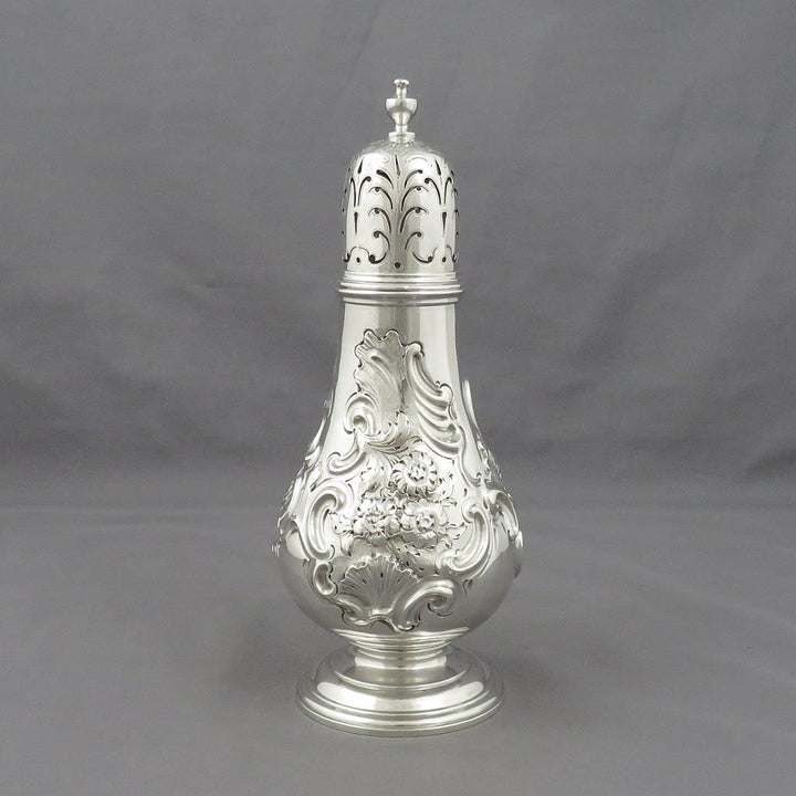 Victorian Sterling Silver Sugar Caster - JH Tee Antiques