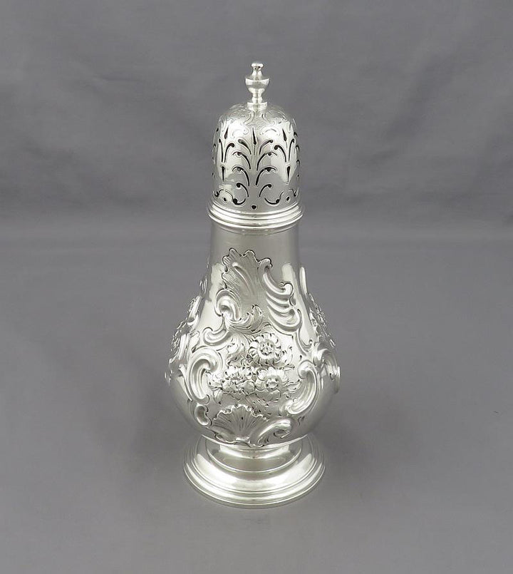 Victorian Sterling Silver Sugar Caster - JH Tee Antiques
