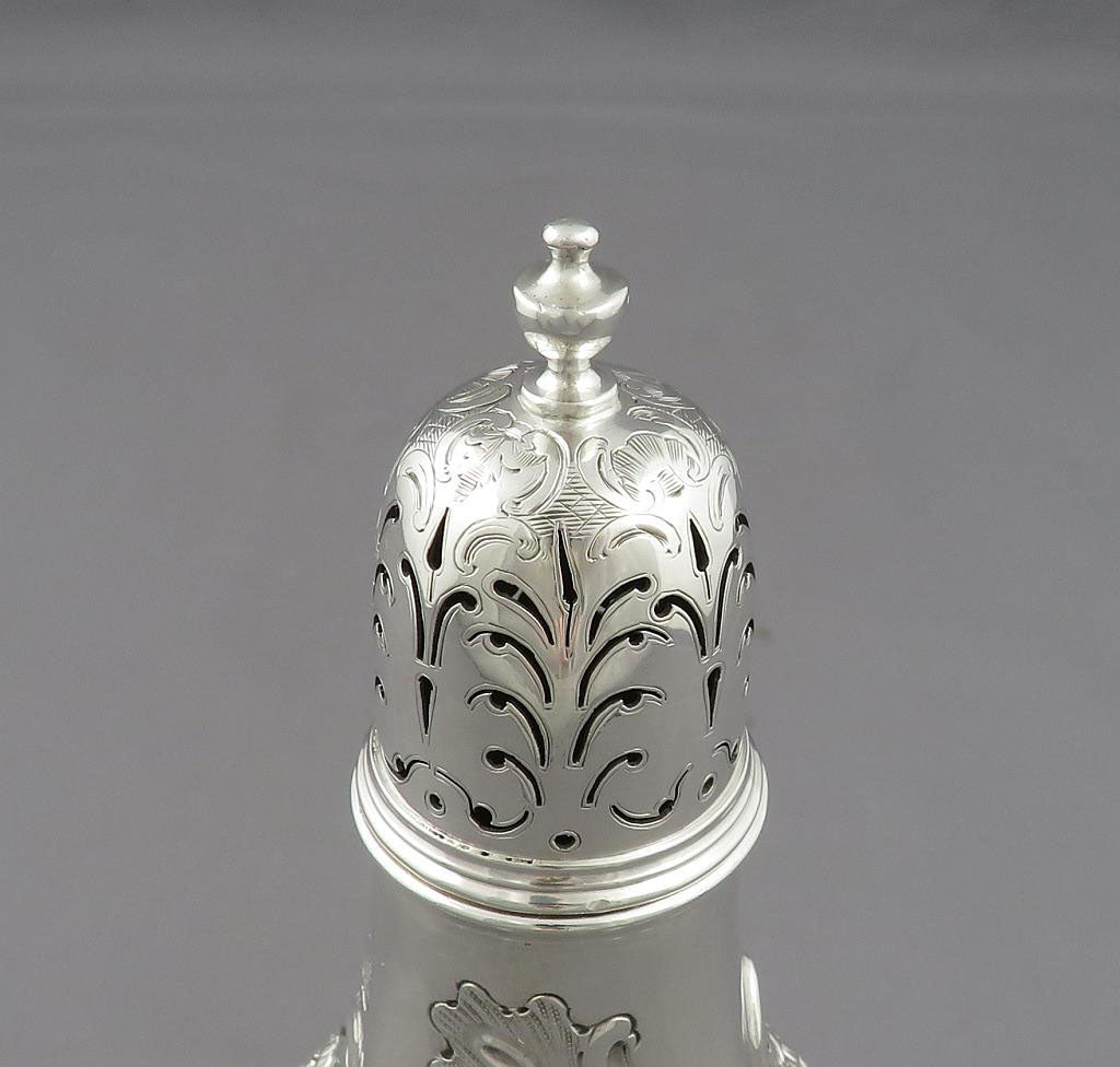 Victorian Sterling Silver Sugar Caster - JH Tee Antiques