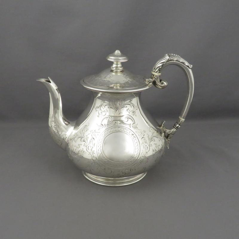 Victorian Sterling Silver Tea Set - JH Tee Antiques