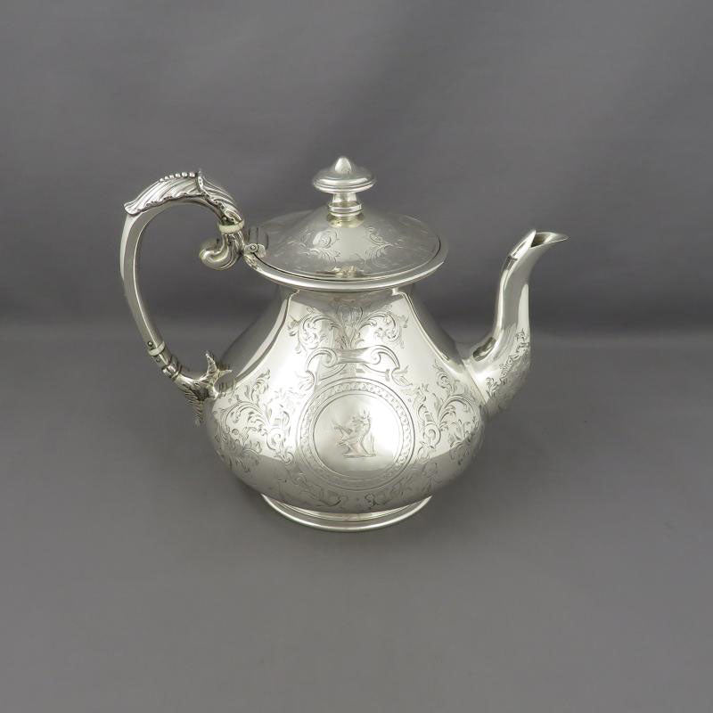 Victorian Sterling Silver Tea Set - JH Tee Antiques