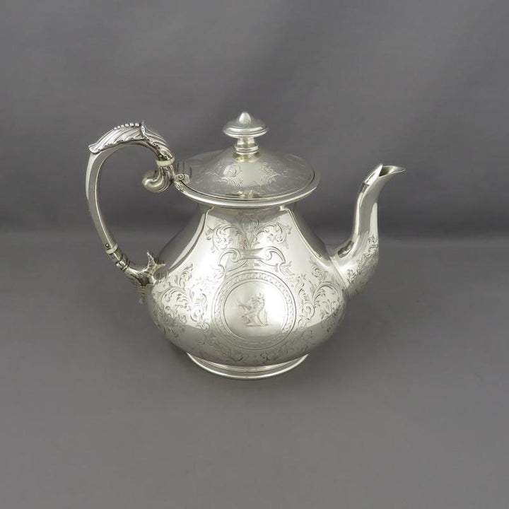 Victorian Sterling Silver Tea Set - JH Tee Antiques
