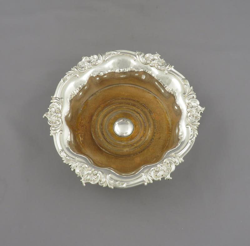 Victorian Sterling Silver Wine Coasters - JH Tee Antiques