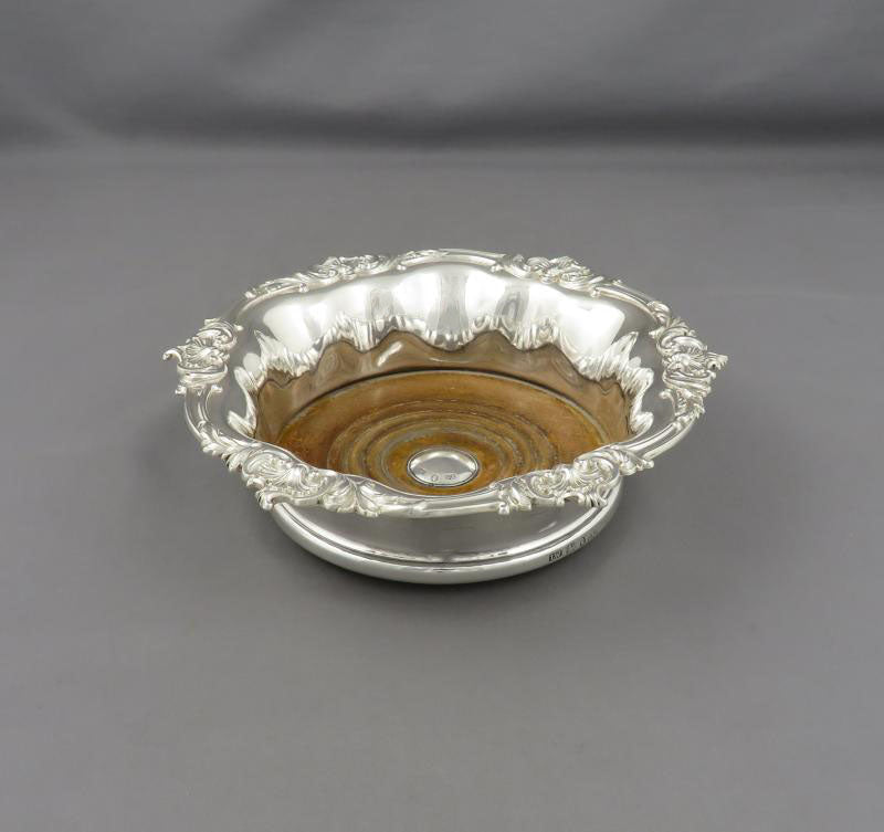 Victorian Sterling Silver Wine Coasters - JH Tee Antiques