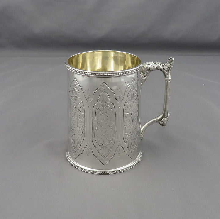 Victorian Sterling Silver Christening Mug - JH Tee Antiques