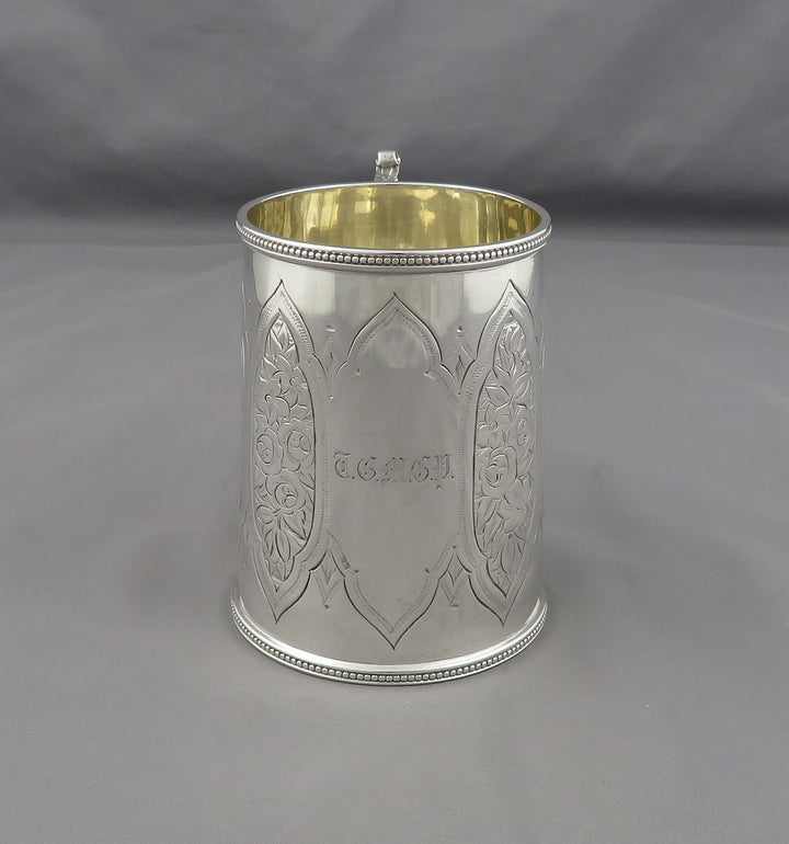 Victorian Sterling Silver Christening Mug - JH Tee Antiques