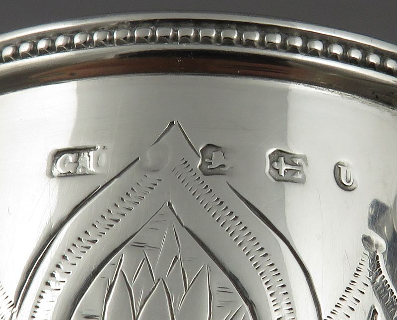 Victorian Sterling Silver Christening Mug - JH Tee Antiques
