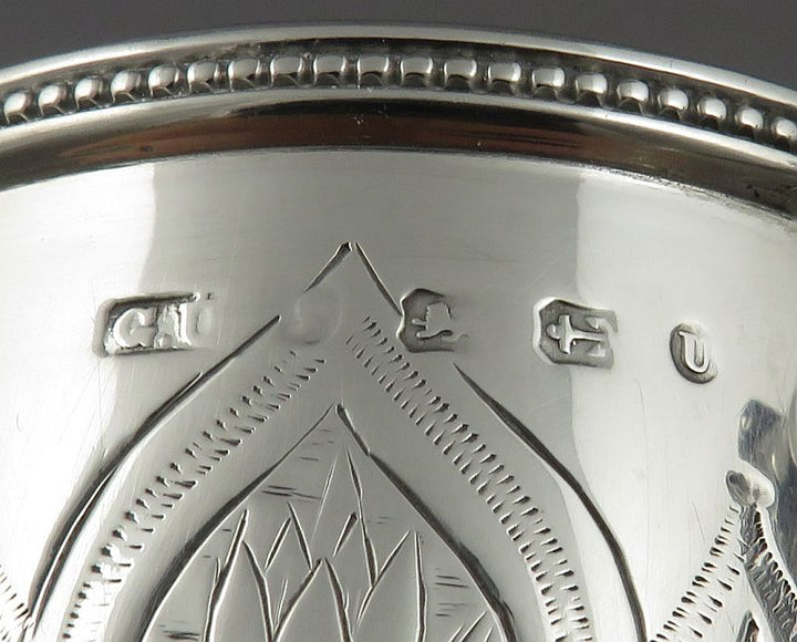 Victorian Sterling Silver Christening Mug - JH Tee Antiques