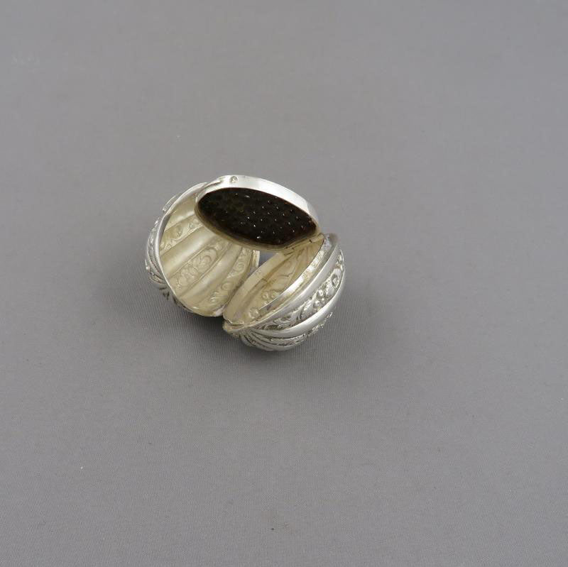 Melon Form Silver Nutmeg Grater - JH Tee Antiques