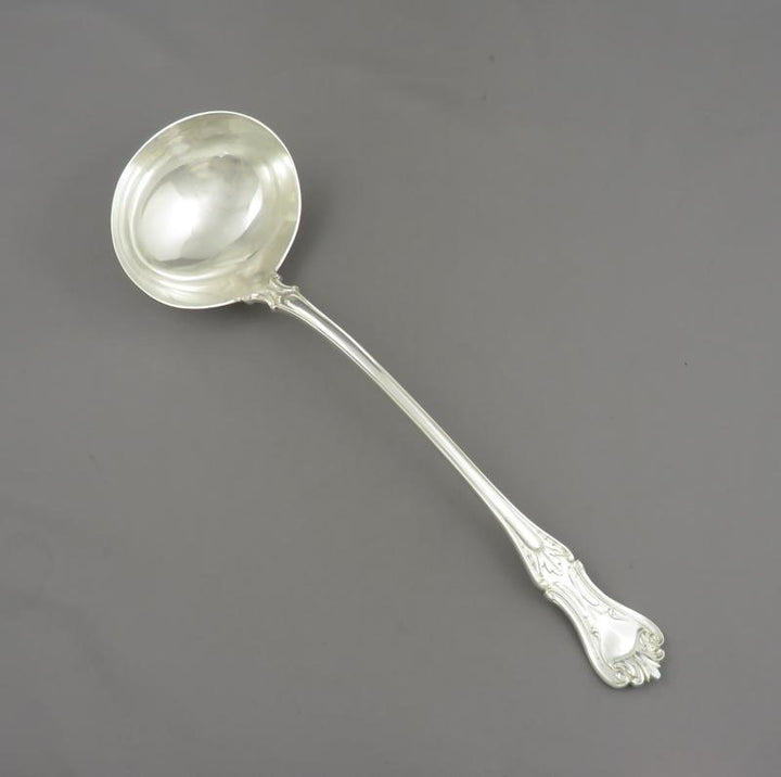 Victorian Silver Soup Ladle - JH Tee Antiques