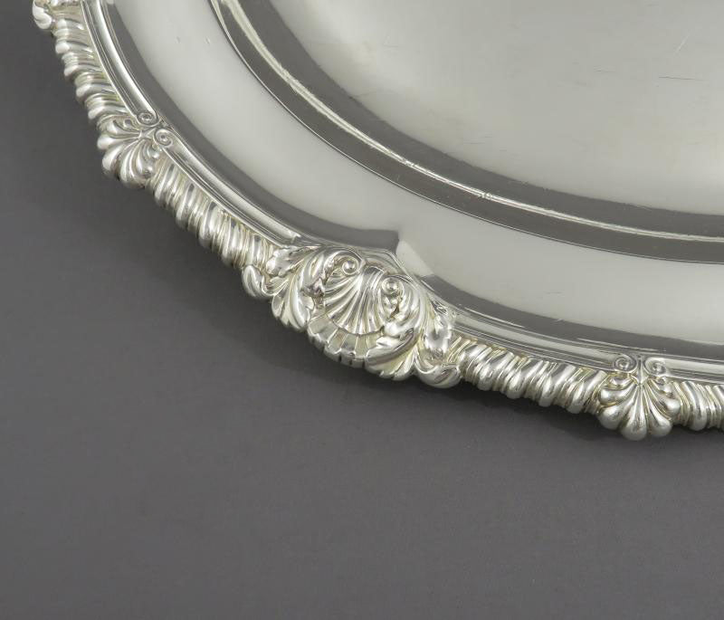 William Bateman Sterling Silver Meat Platter - JH Tee Antiques