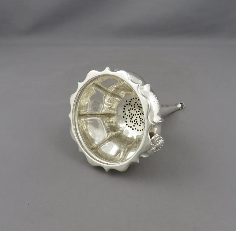 William IV Sterling Silver Wine Funnel - JH Tee Antiques