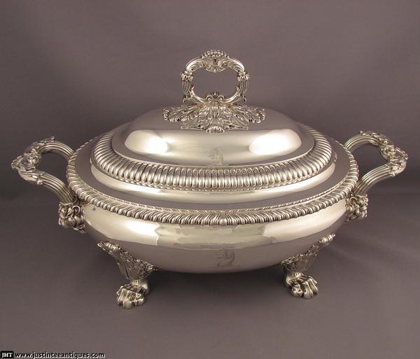 Paul Storr Silver Soup Tureen - JH Tee Antiques