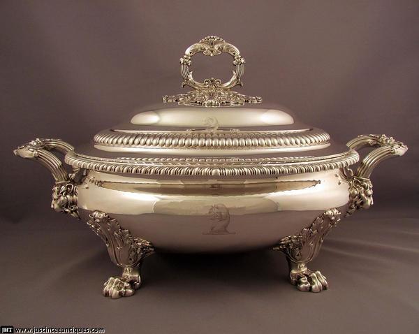 Paul Storr Silver Soup Tureen - JH Tee Antiques