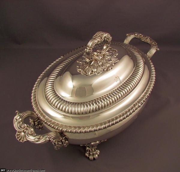 Paul Storr Silver Soup Tureen - JH Tee Antiques
