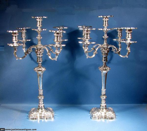 Royal Prussian Silver Candelabra - JH Tee Antiques