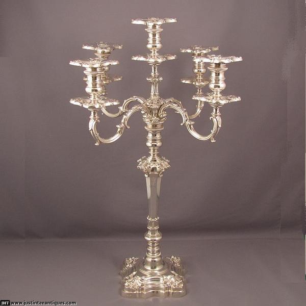 Royal Prussian Silver Candelabra - JH Tee Antiques