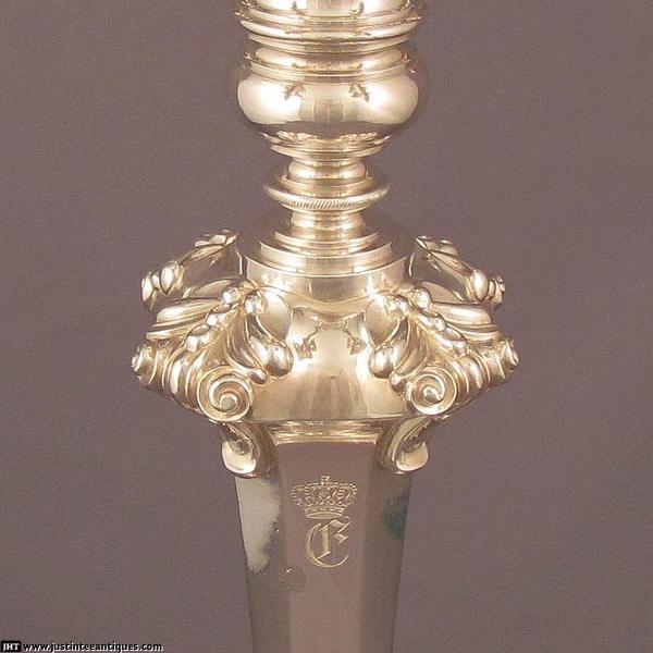 Royal Prussian Silver Candelabra - JH Tee Antiques