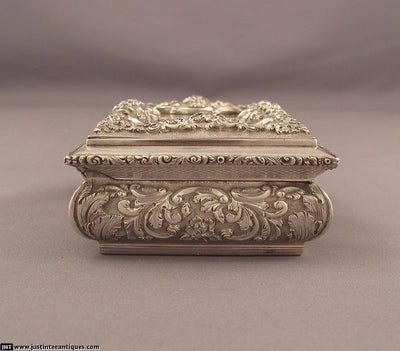Victorian Silver Table Snuff Box - JH Tee Antiques