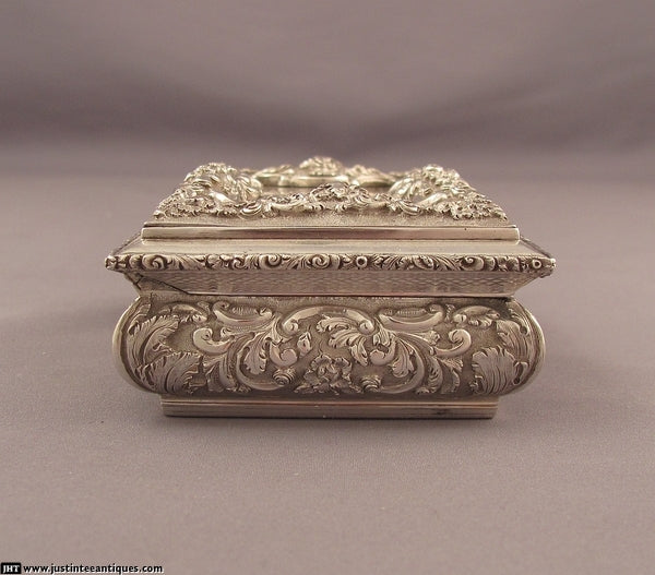 Victorian Silver Table Snuff Box - JH Tee Antiques