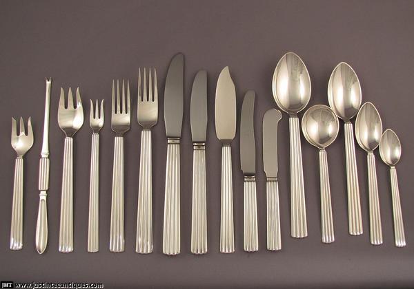 Georg Jensen Bernadotte Flatware Set - JH Tee Antiques