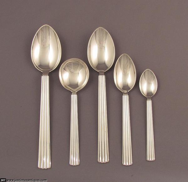 Georg Jensen Bernadotte Flatware Set - JH Tee Antiques