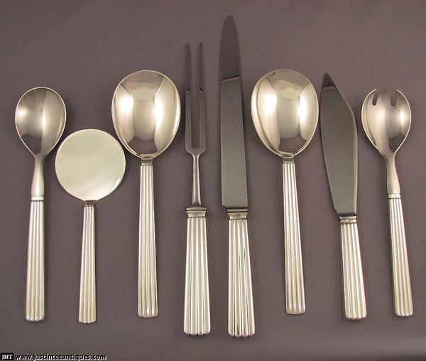 Georg Jensen Bernadotte Flatware Set - JH Tee Antiques