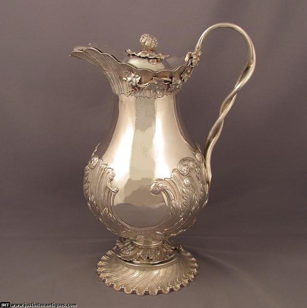 George IV Silver Beer Jug - JH Tee Antiques