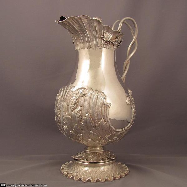 George IV Silver Beer Jug - JH Tee Antiques