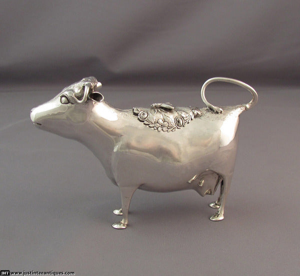 George III Silver Cow Creamer - JH Tee Antiques