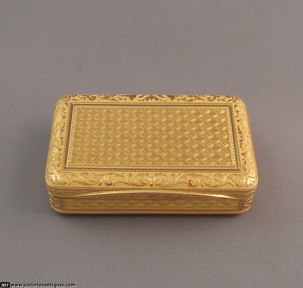 French Gold Snuff Box - JH Tee Antiques