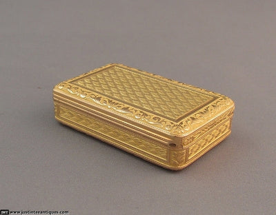 French Gold Snuff Box - JH Tee Antiques