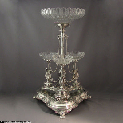 Victorian Silver Centrepiece - JH Tee Antiques
