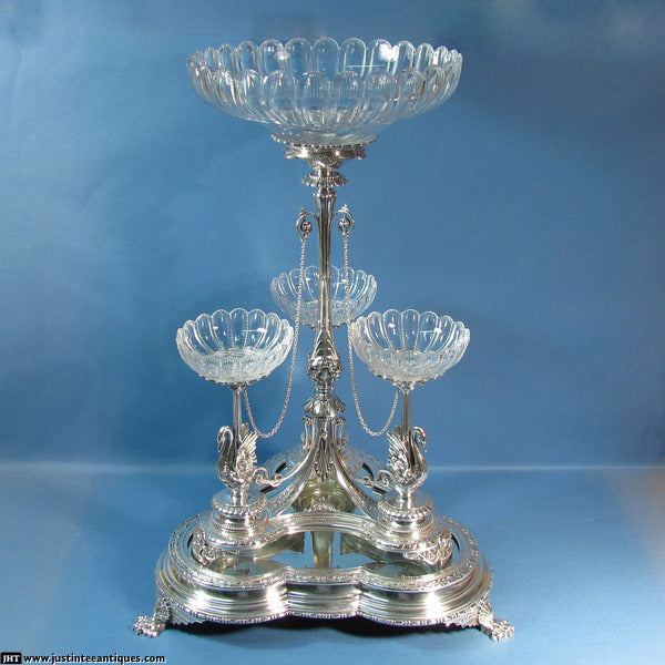 Victorian Silver Centrepiece - JH Tee Antiques