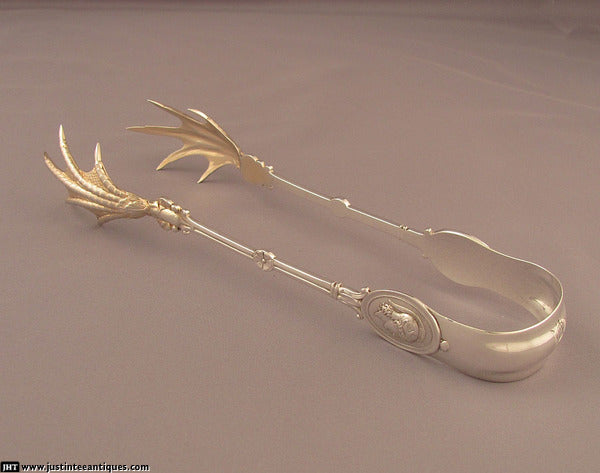 John Wendt Medallion Ice Tongs - JH Tee Antiques