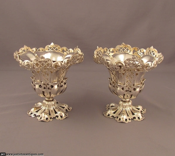 Turkish Ottoman Silver Spoon Holders - JH Tee Antiques