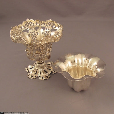 Turkish Ottoman Silver Spoon Holders - JH Tee Antiques