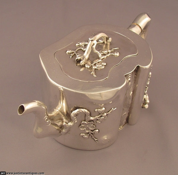 Chinese Export Silver Teapot - JH Tee Antiques